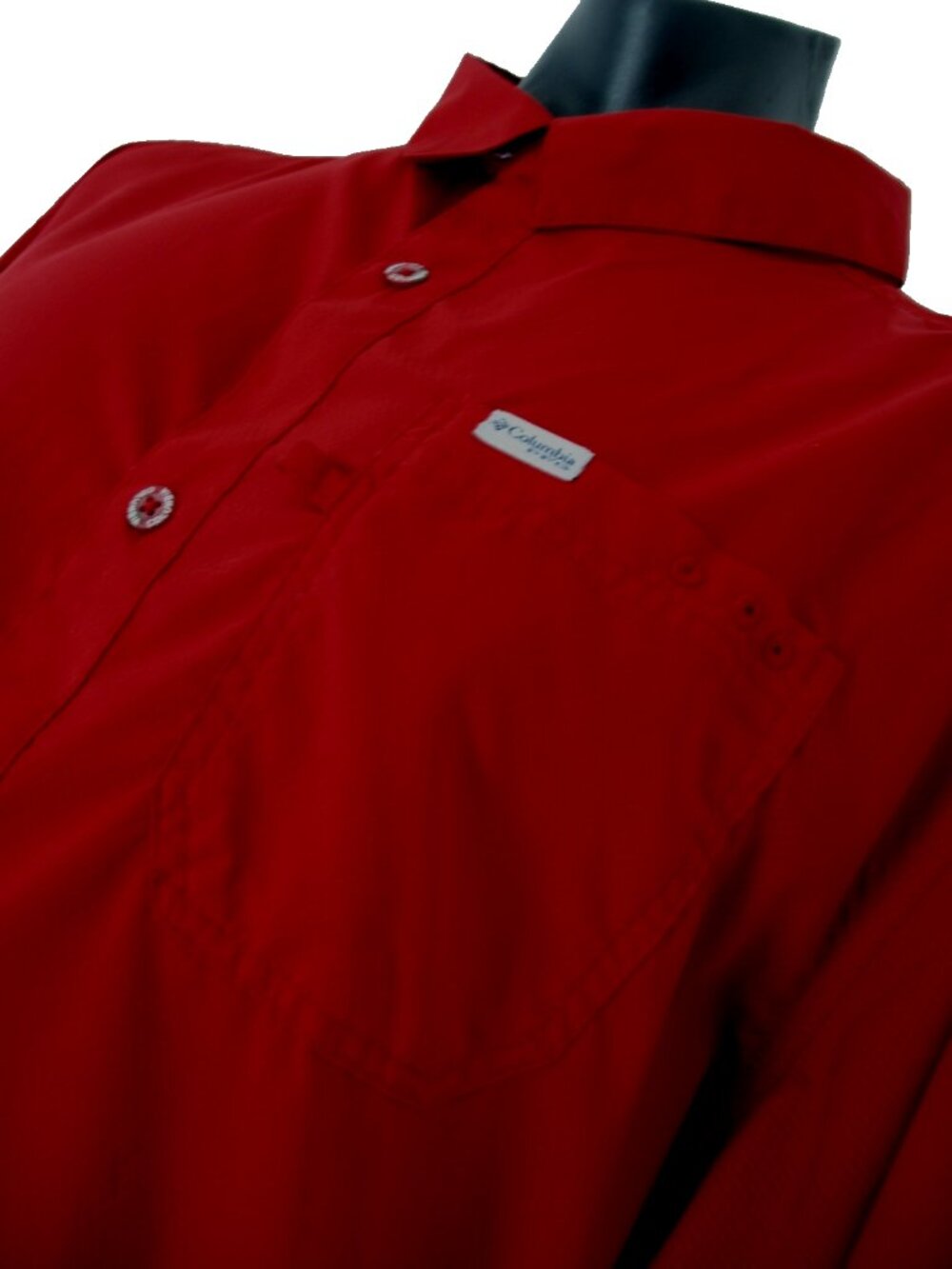 Columbia Sports Vented Fishing Short Sleeve Men's Shirt XXL Burgundy